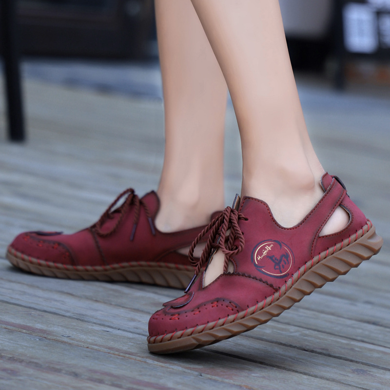 Plus Size Handmade Hollow Breathable Women's Sandals foto 5