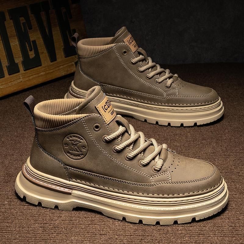 Men's British-style Retro Mid-height Dr Martens Boots foto 3