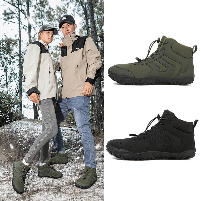 Men's Casual Cotton-padded Shoes High-top With Velvet Warm Snow Boots foto 2