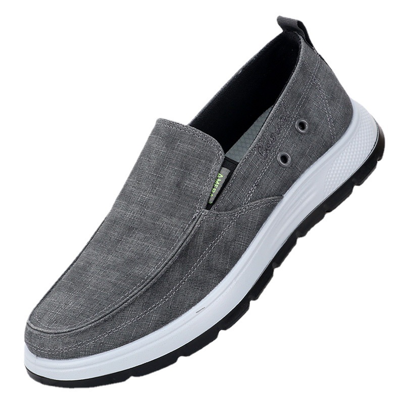 Breathable Comfortable Soft Bottom Men's Cloth Shoes Slip-on foto 3