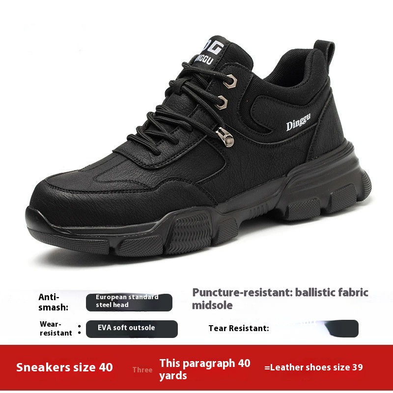 Labor Protection Shoes For Men Anti Smashing And Anti Piercing, All Season Safety Steel Head foto 3