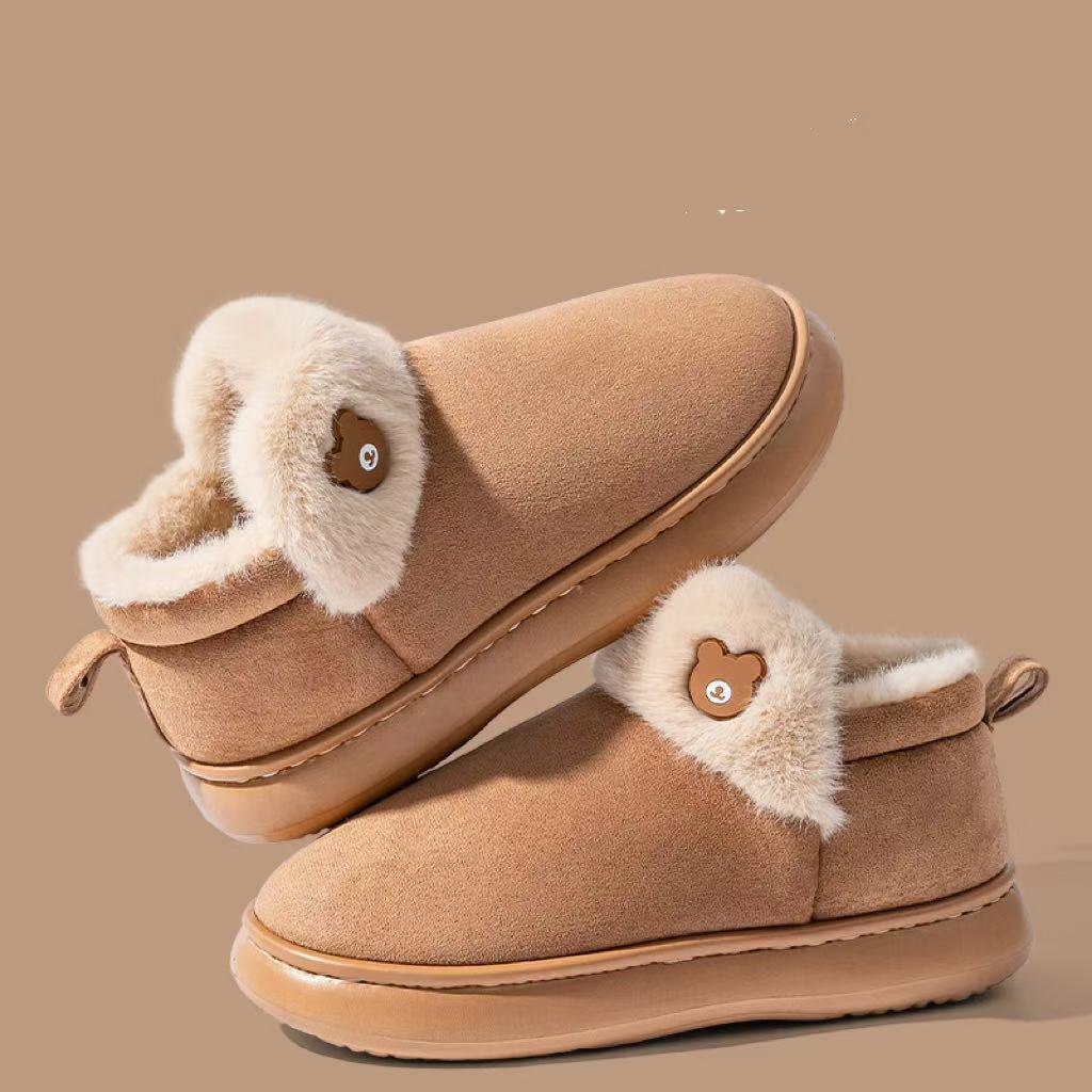 Thick Bottom And Warm Keeping Plus Velvet Bag With Confinement Woolen Slipper foto 4