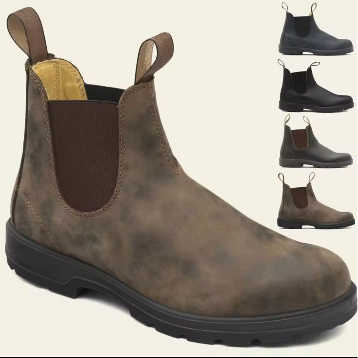 Men's Retro Chunky-Soled Casual Ankle Boots foto 5