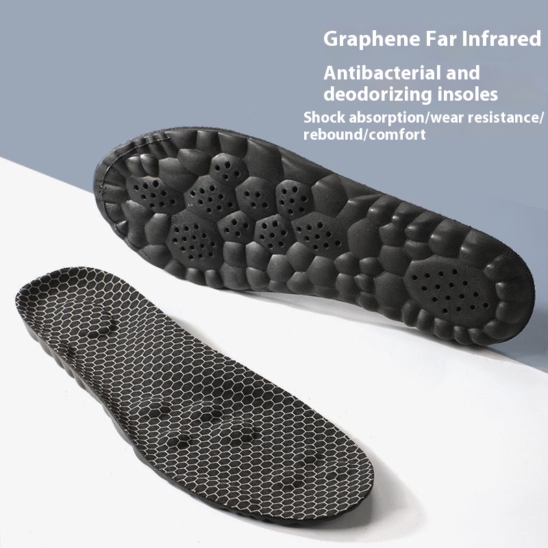 Antibacterial Deodorant Massage Sports Graphene Insole foto 3