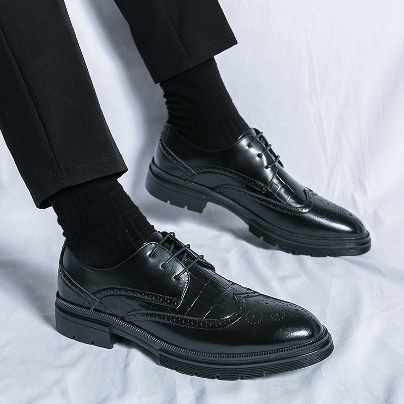 Casual Derby Shoes Men's British Formal Wear Low-top Shoes foto 5