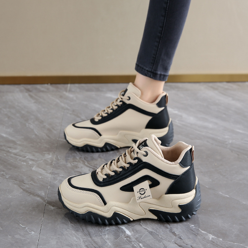 Koreanstyle Womens Casual Hightop Dad Shoes foto 3