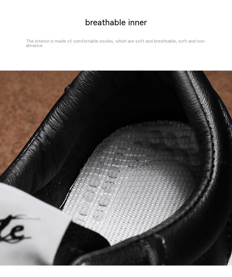 Autumn Men's Shoes Casual Leather Shoes Slip-on Sports Board Shoes Versatile Work Waterproof Easy Wear Tide Shoes foto 2