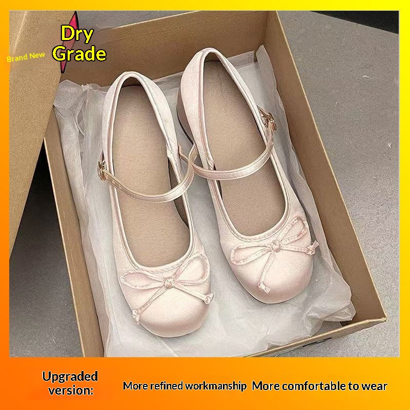 New Buckle Strap Versatile Chunky Heel Round Toe French Chic Shallow Cut Qipao Mary Jane Shoes foto 3