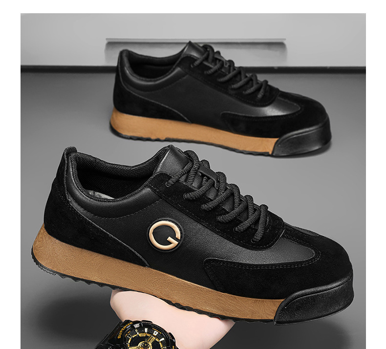 Plus Size Men's Casual Leather Waterproof Flat Shoes foto 3