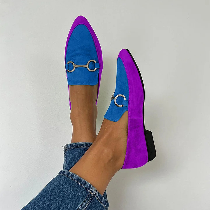Female Creative Pointed Shallow Mouth Buckle Casual Single Shoe foto 5