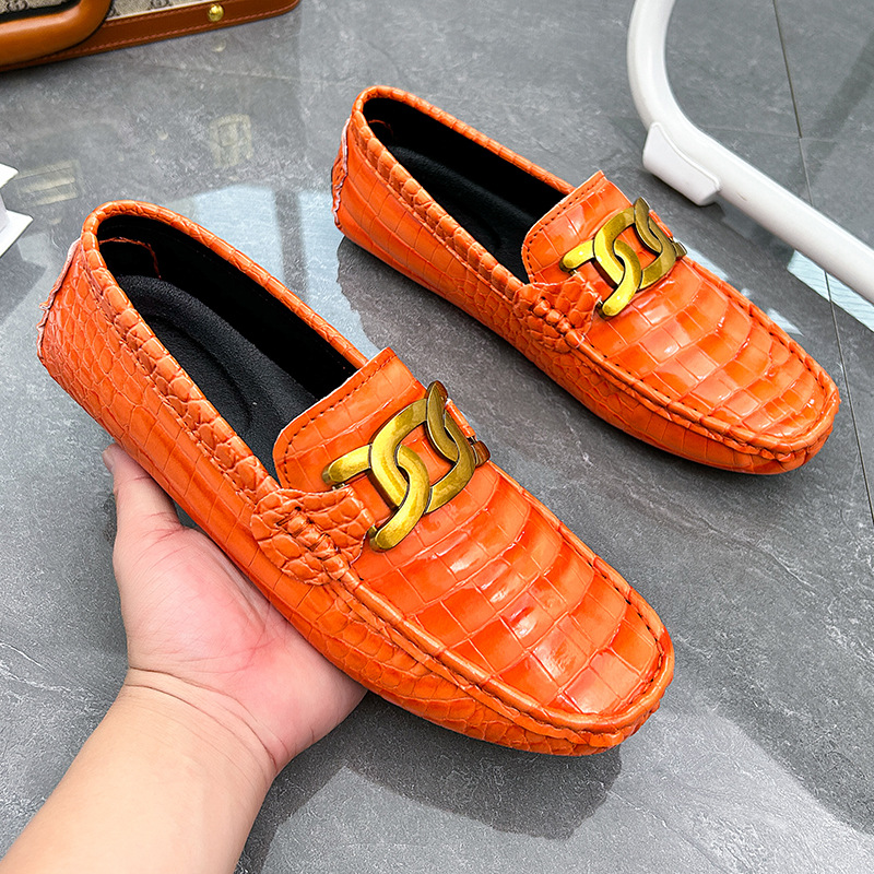 Small Leather Shoes Men's Fashion Low Top foto 3