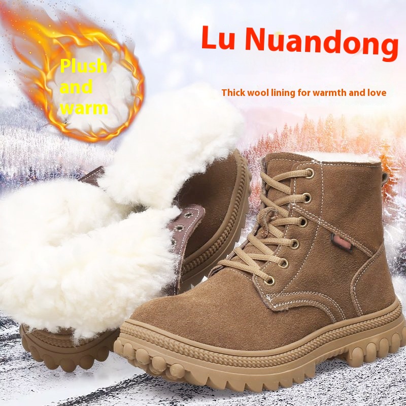 Non-slip Comfortable Wear-resistant Snow Boots Wool Boots foto 4
