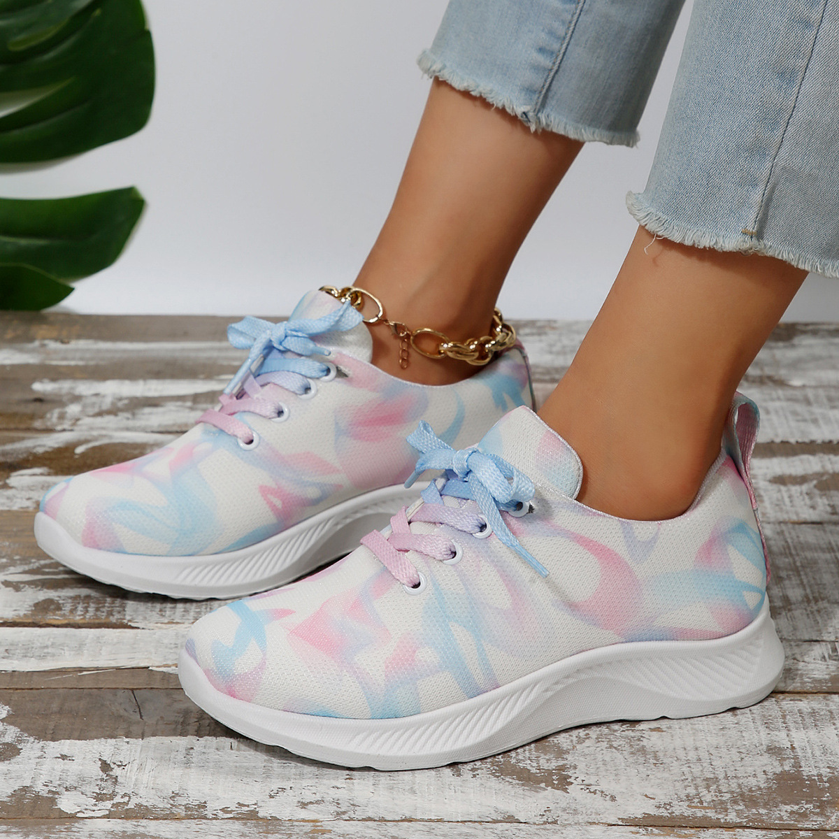 Women's Color Matching Casual Low-top Sneaker foto 4