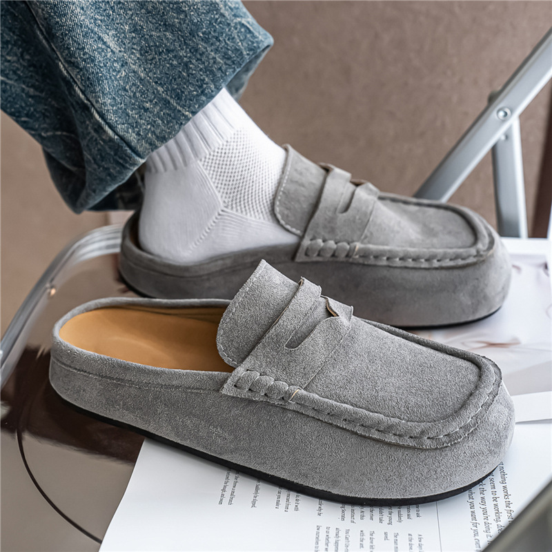 Retro Comfortable Suede Casual Mules Fashion foto 3
