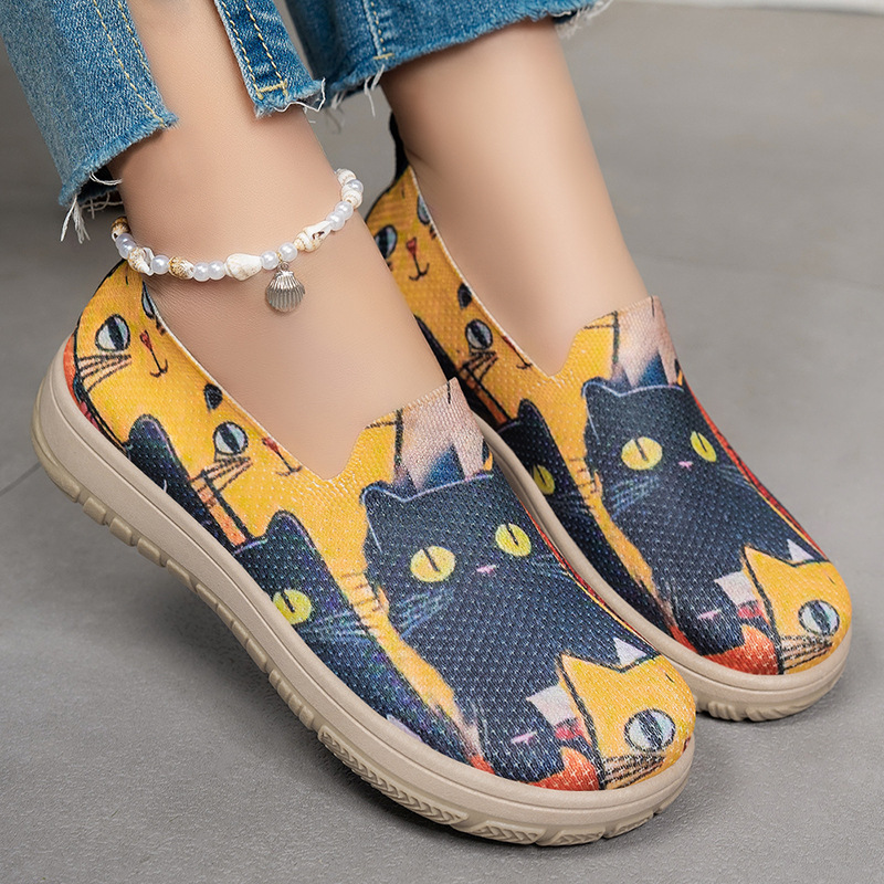 Plus Size Women's Shoes Color-blocking Cloth Shoes Slip-on Pumps foto 3
