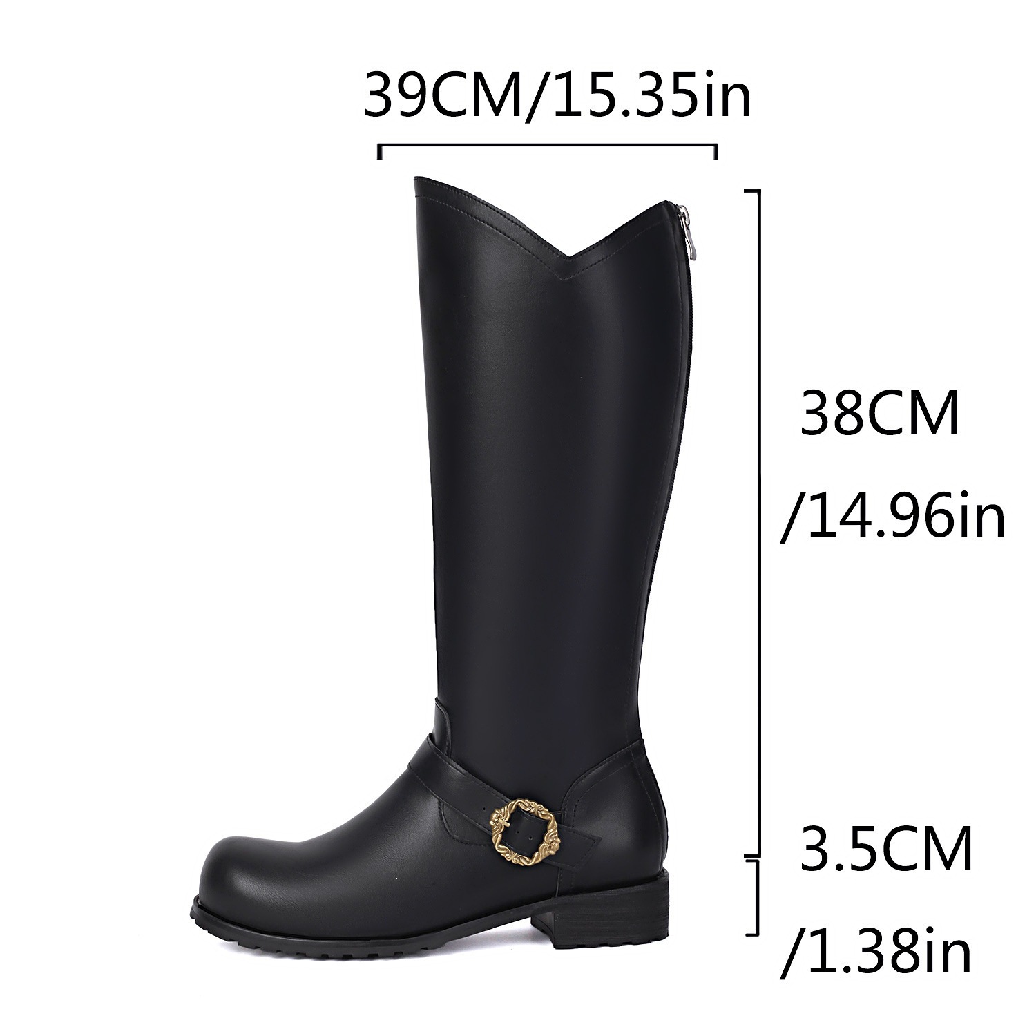 Retro Stage-performance Mens Leather Boots foto 4