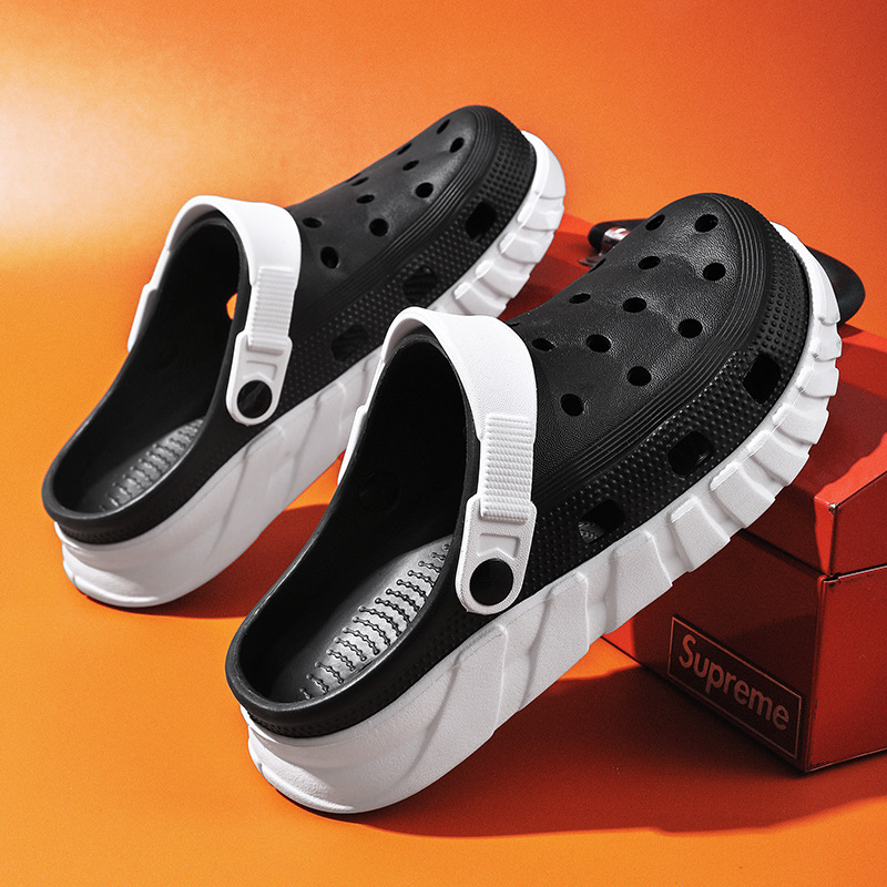 Hole Shoes Men's Outerwear Non-slip Wear-resistant Slippers foto 3