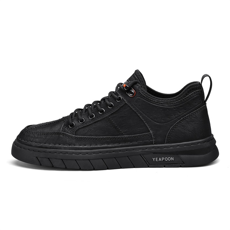Men's Low-top Trendy Leather Shoes Thickened Non-slip foto 3