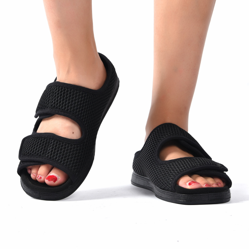Wide Puffy Fat Big Foot Bone Adjustable Rubber Foam Bottom Loose Slippers foto 5