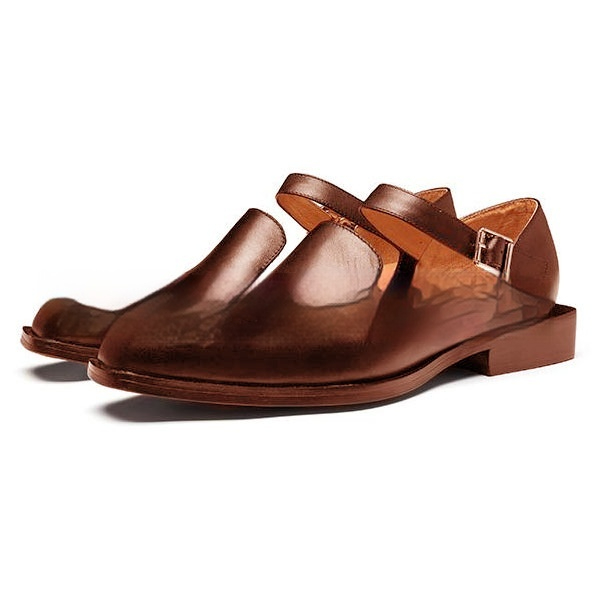 Hollow Breathable Plus Size Square Head Men's Sandals foto 5