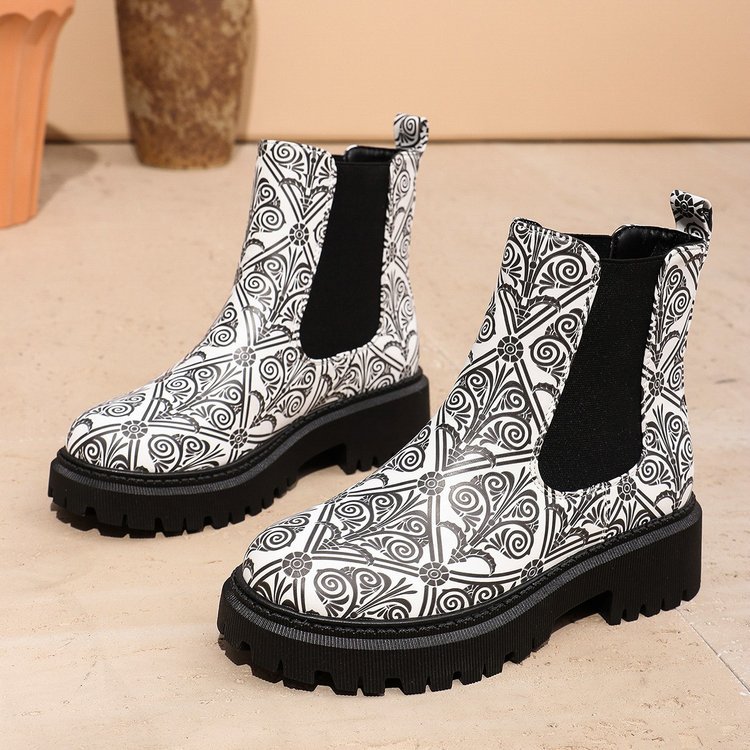 Printed Plus-Size Shaft Boots For Women foto 5