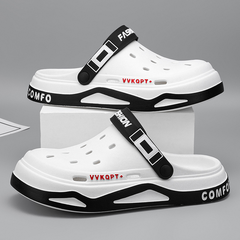 Sandals Summer Breathable Closed Toe Men's Slippers Dual-use Beach Shoes foto 4