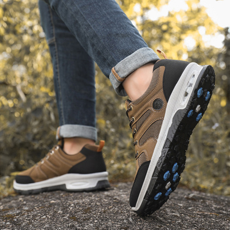 Casual Air Cushion Mesh Shoes Men Outdoor Breathable Lace-up Sneakers Running Sports Shoes foto 5
