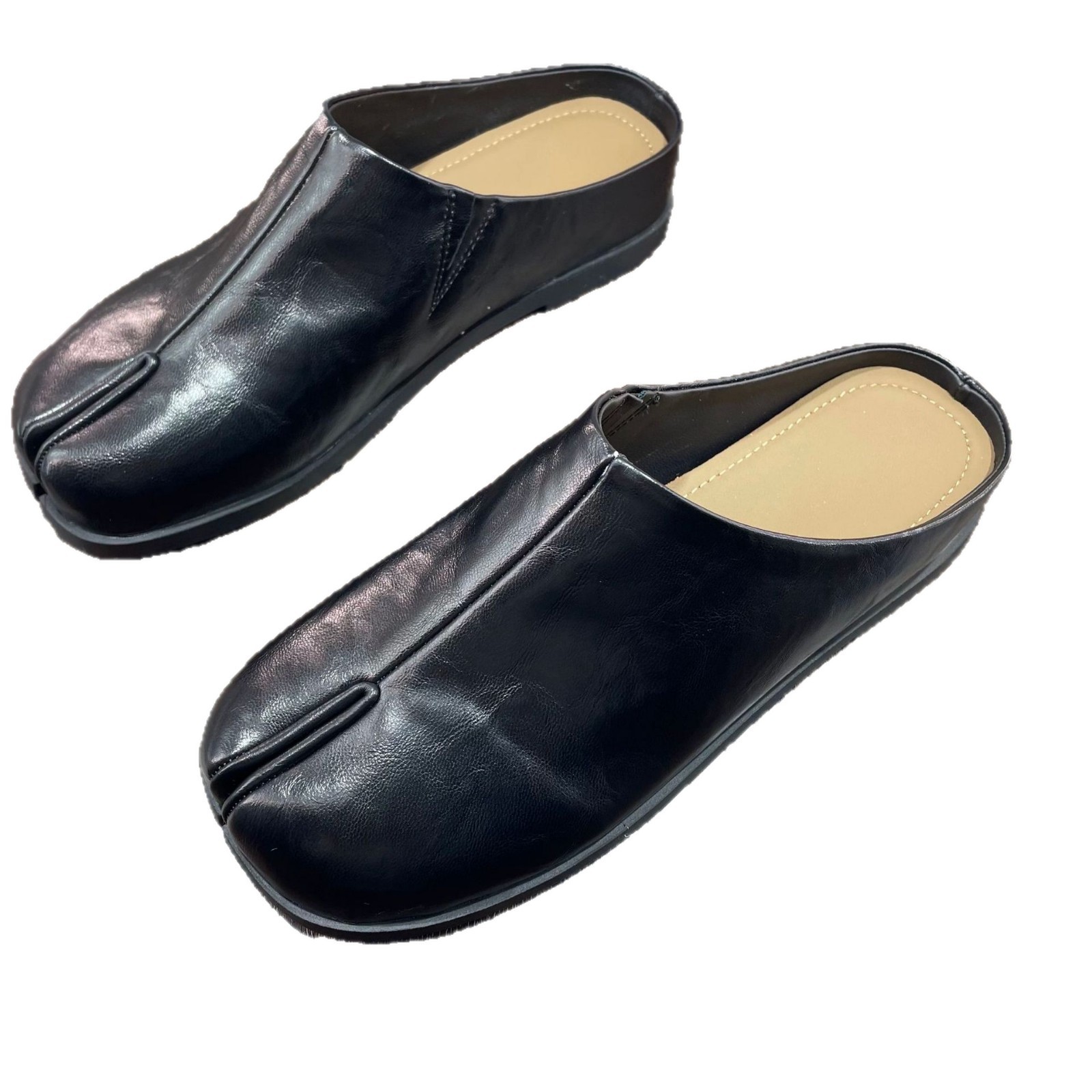 Cowhidestyle Koreanstyle Pigfoot Splittoe Shoes For WomenNiche Design foto 5