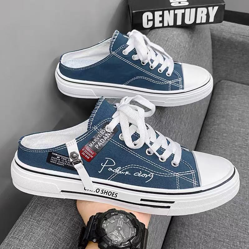 Canvas Men's Breathable Versatile Slip-on Lofter Heel-free Sports Casual Shoes foto 3