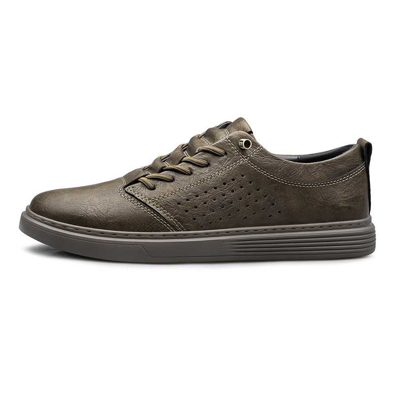 Hollow-out Breathable Hole Shoes Casual Spring And Summer Low-top Cowhide Surface Fashion Shoes foto 4
