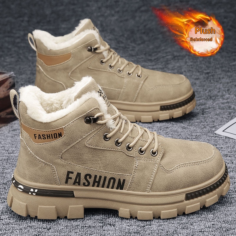New Mens Fleece-lined Thickened Warm Cotton Shoes foto 3