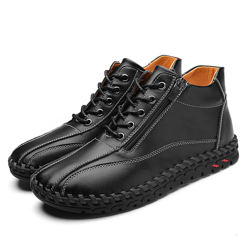 Autumn And Winter Mid-top Work Shoes Side Zipper Casual foto 4