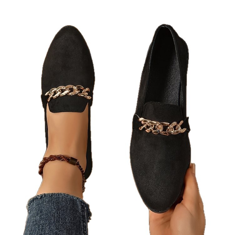 Pointed Toe Chunky Heel Stylish Casual Shoes Women foto 3