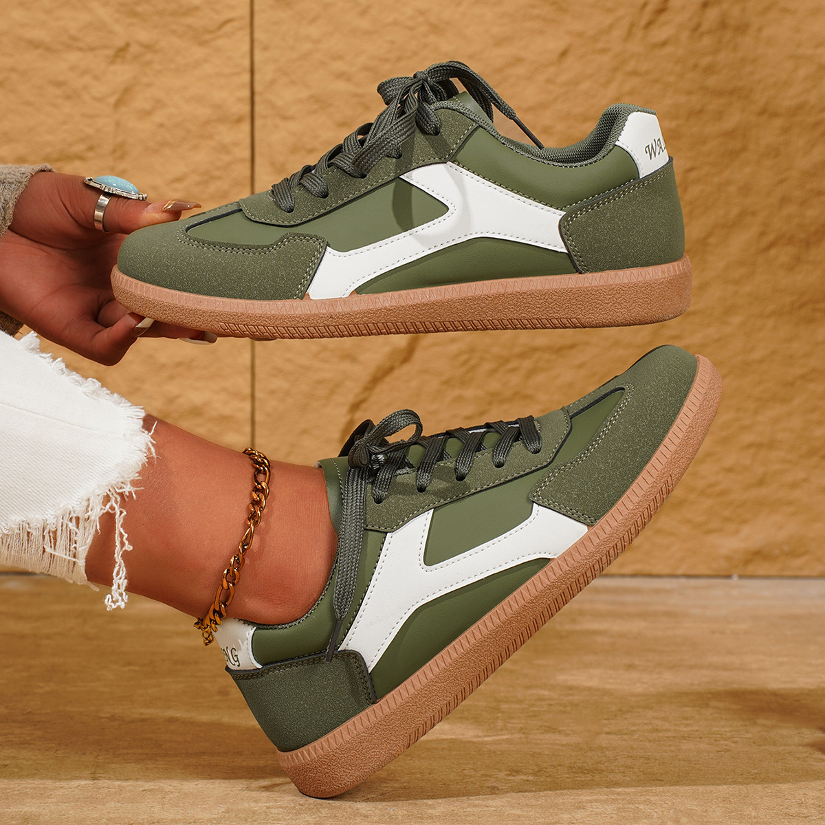 Spring And Autumn New All-match Moral Training Women's Lace-up Casual Shoes foto 3