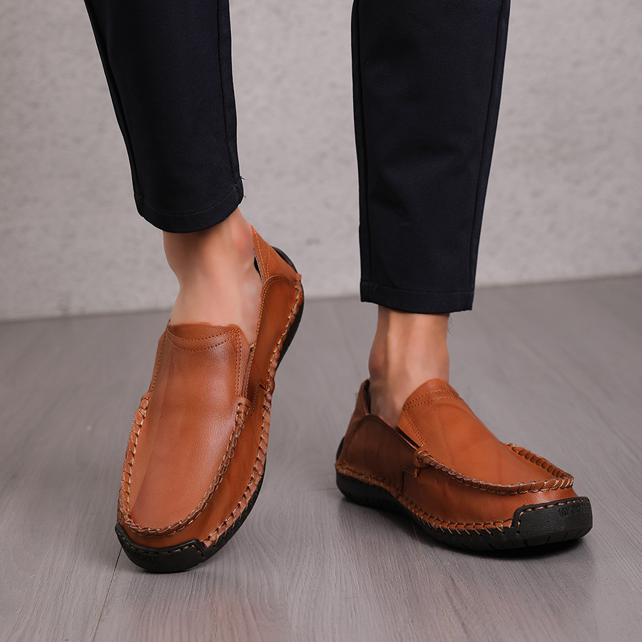 Loafers Men's Lightweight Non-slip Leather Shoes Slip-on foto 5