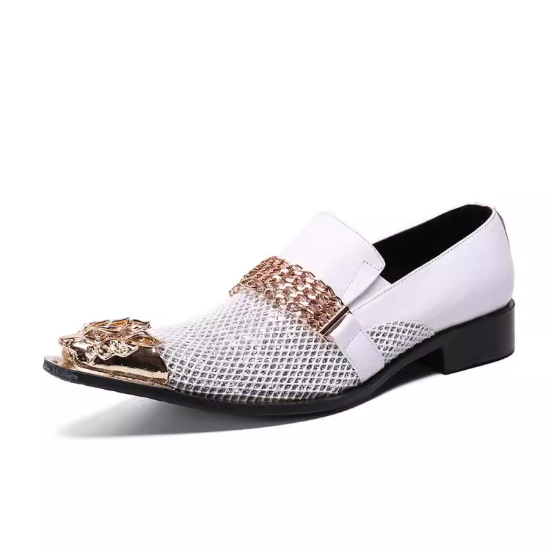 British Pointed Bright Leather Inner Height Increasing Leather Shoes foto 2