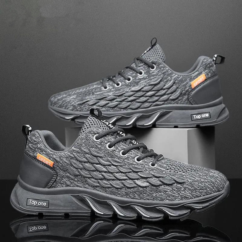 Season Air Cushion Sneaker Fly-kit Mesh Casual Shoes Breathable Versatile Shoes Men's Running Shoes foto 4