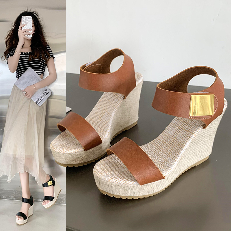 Women's Thick-soled Wedge High-heeled Sandals