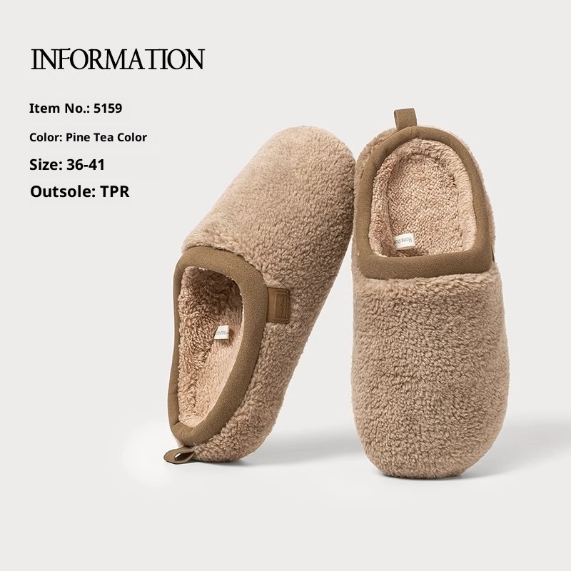 Home Indoor Non-slip Warm Velvet Cotton Slippers foto 4