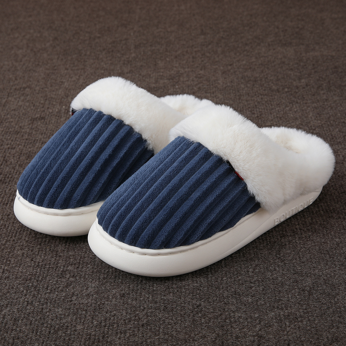 Plush Slippers Winter Thickened Coral Couple foto 2