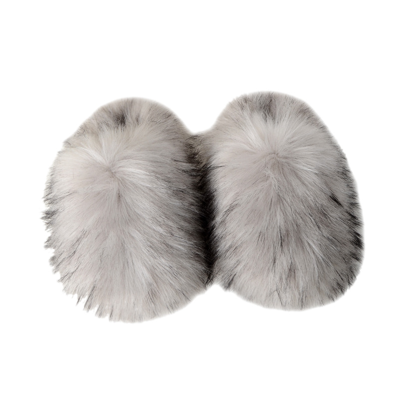 Woolen Slippers Winter Home Wear Velvet Thermal Non-slip Toe Covering Wool Sleeper foto 3