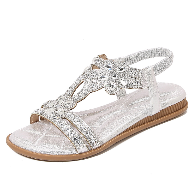 Women's Flat Shoes Bohemian Ethnic Style Flower Rhinestone foto 4