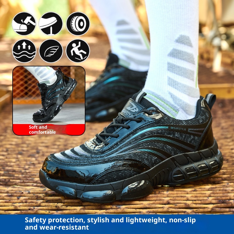 PU Leather Labor Protection Shoes With Anti-smashing Function foto 2