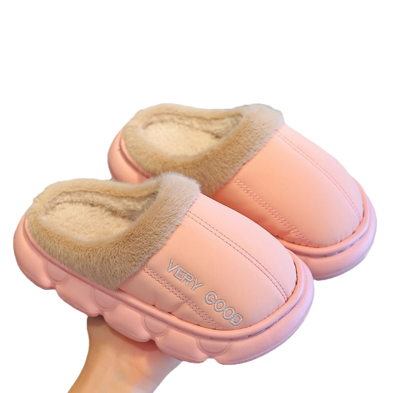 Winter Anti-slip Waterproof Cotton Slippers For Children foto 3