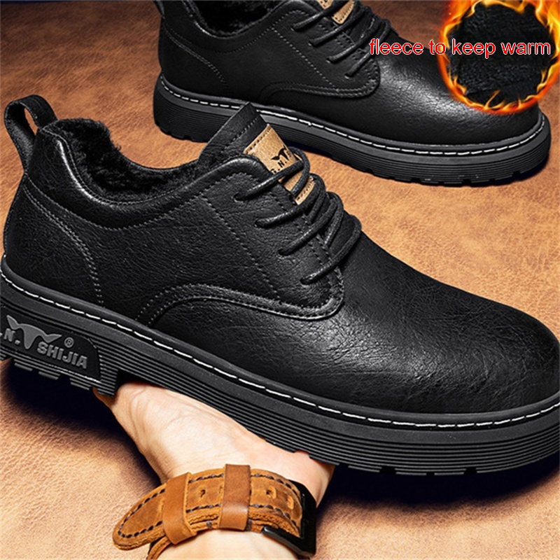 Men's Casual Shoes All-matching Breathable Low Top Business Leather Shoes foto 4