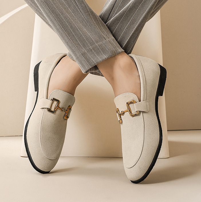 Mens Solid-Colored Glossy Casual Leather Dress Shoes For The Office foto 5