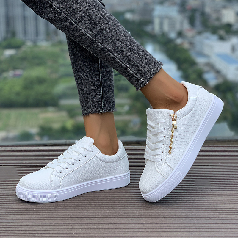 Versatile Women's Casual Sneakers With Side Zipper foto 5