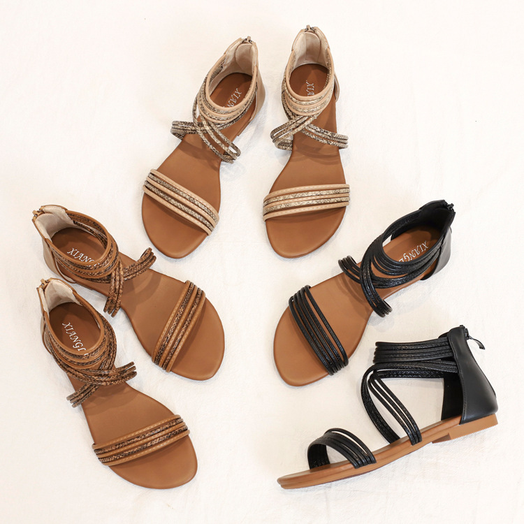 Women's Flat Sandals - Breathable Beach Shoes For Summer Slip-Resistant Casual Flip Flops