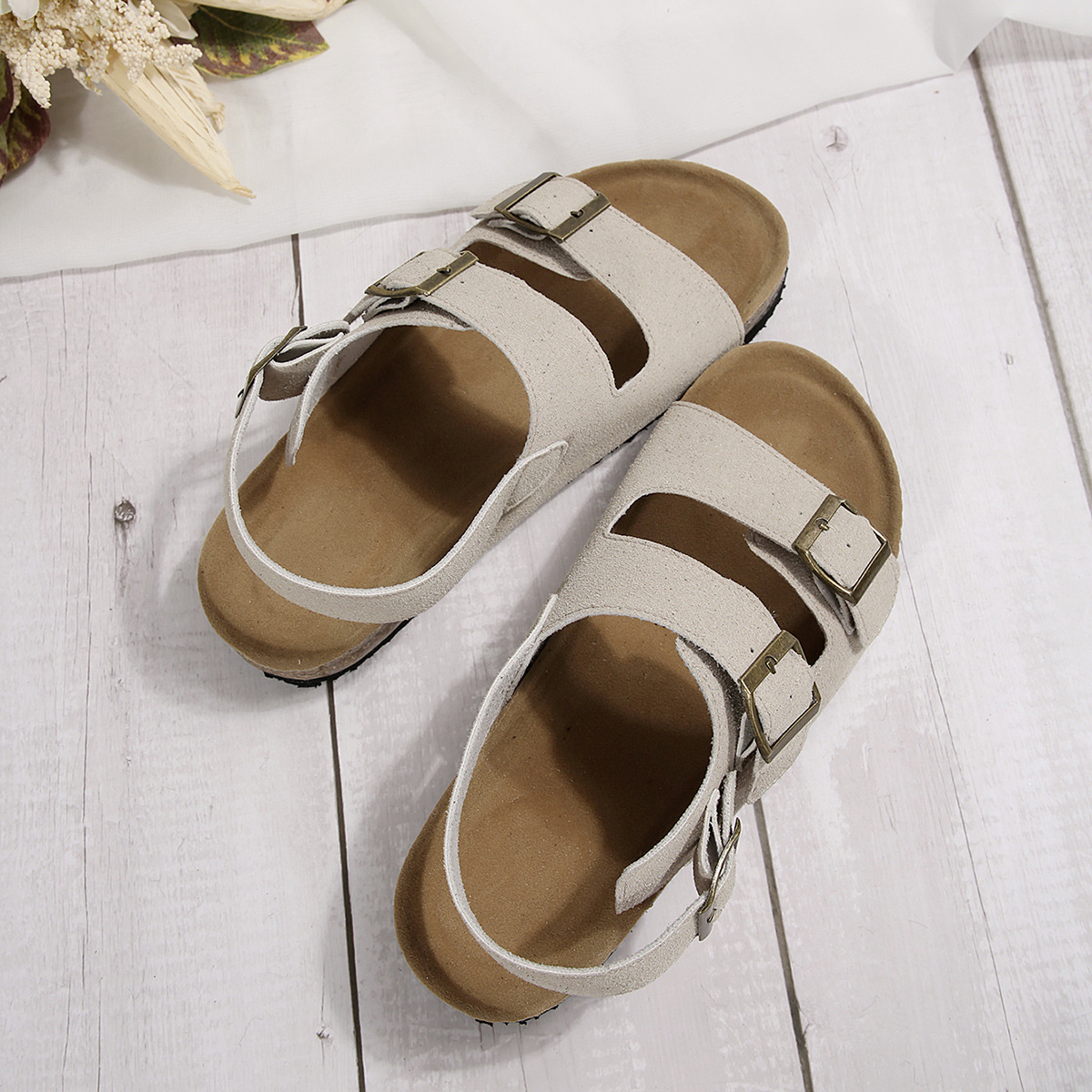 Cork Beach Sandals Korean Style Women's Sandals foto 4