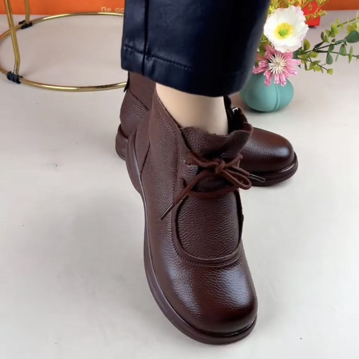 Women's British-style Ankle Boots With Flat